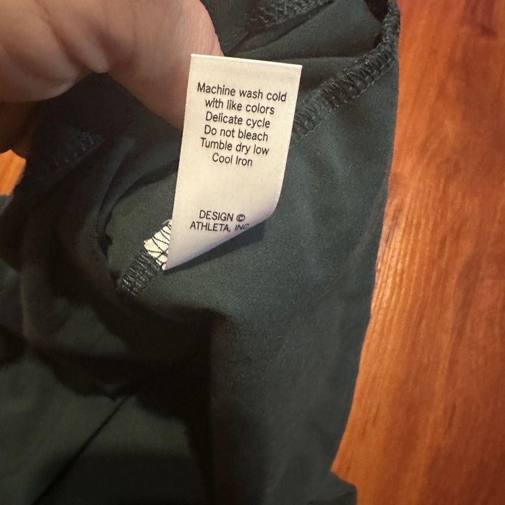 Athleta Hunter Green Long Sleeve Dress Size Medium Petite - Picture 8 of 8